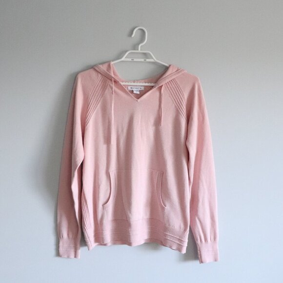 Athleta Women's Sz M Pink Evergreen Stretch Lightweight Relaxed Hoodie Sweater - Picture 1 of 12